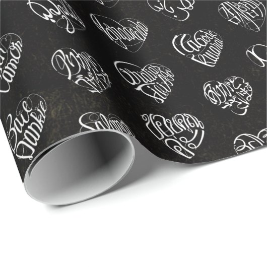 Papier Cadeau 感謝のココロ Thank you 多言語44国語 白字パターン (Coin rond)