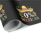 Papier Cadeau 0% Mexicain Zéro Pour Cent Drôle Cinco De Mayo (Coin rond)