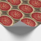 Papier Cadeau [100] Boussole runique magique d'or de Vegvisir - (Coin)