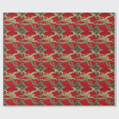 Papier Cadeau [100] Octopus d'or sacré en posture défensive (Plat)