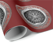 Papier Cadeau [100] Vegvisir - Viking Silver Magic Runic Compass (Coin rond)