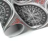 Papier Cadeau [100] Vegvisir - Viking Silver Magic Runic Compass (Coin rond)