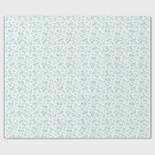 Papier Cadeau 100e Turquoise/blanc Motif de nombre aléatoire pet (Plat)