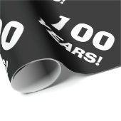 Papier Cadeau 100th Papier d'emballage d'anniversaire (Coin rond)