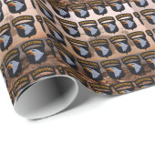 Papier Cadeau 101e patch d'aigle hurlant aéroporté (Coin rond)