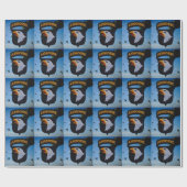 Papier Cadeau 101e patch d'aigle hurlant en vol (Plat)