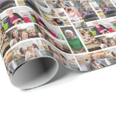 Papier Cadeau 10 Collage photo personnalisé (Coin rond)