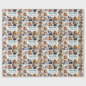 Papier Cadeau 10 Photo Bordure Anniversaire Centre de texte - Gr (Plat)