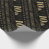Papier Cadeau 10e anniversaire du Mariage (Coin)