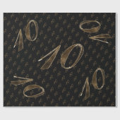 Papier Cadeau 10e anniversaire Tin Mariage Anniversaire Elégant (Plat)