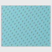 Papier Cadeau 10e anniversaire Turquoise Gold Numéro 10 (Plat)