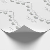 Papier Cadeau 10e Mariage Tin Anniversaire de bottillon blanc  (Coin)