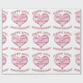 Papier Cadeau 10ème. Anniversaire (Plat)