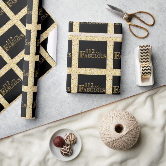 Papier Cadeau 112 Anniversaire  (Artisanat)