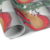 Papier Cadeau 12 Escalade de chats (Coin rond)