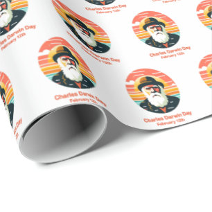 Papier Cadeau 12 février Journée Charles Darwin