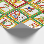 Papier Cadeau 12 Jours de Noël (Coin)