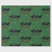 Papier Cadeau 12 Jours de Noël 4 Appeler les oiseaux (Plat)