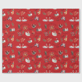 Papier Cadeau 12 Jours de Noël Rouge (Plat)