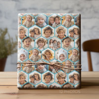 12 Photo Collage - Hexagon honeycomb motif