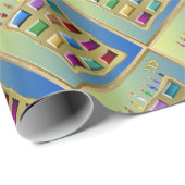 Papier Cadeau 12 Tribus D'Israël Levi Art Imprimer Papier (Coin rond)