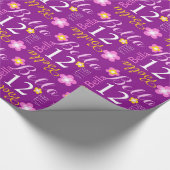 Papier Cadeau 12ème enveloppe d'anniversaire d'âge nommé (Coin)