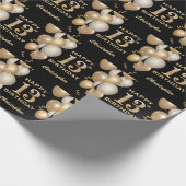 Papier Cadeau 13e anniversaire Ballons de Parties scintillant no (Coin)