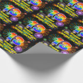 Papier Cadeau 13e anniversaire : Fun Fireworks, Rainbow Look # " (Coin)