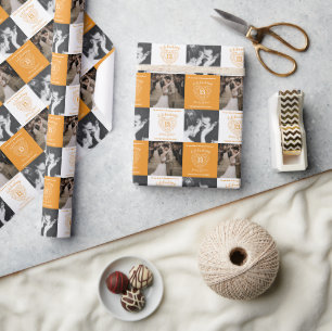 Papier Cadeau 13ème anniversaire Mariage citrine 2 photos