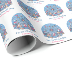 Papier Cadeau 14 février Journée de la grande roue