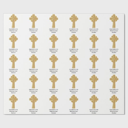 Papier Cadeau 15e 20e 25e 30e 40e 50e (Plat)