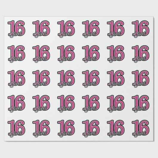 Papier Cadeau 16 ans (Plat)