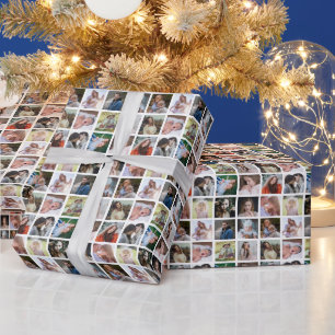 Papier Cadeau 16 Collage photo personnalisé Simple et personn
