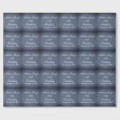 Papier Cadeau 16e anniversaire Glittery Sparkle Custom Dusty Blu (Plat)