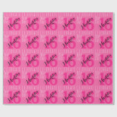 Papier Cadeau 16e anniversaire rose (Plat)