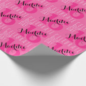 Papier Cadeau 16e anniversaire rose (Coin)