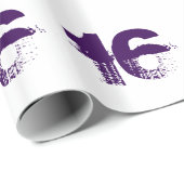 Papier Cadeau 16ème anniversaire pour n'importe qui, pourpre sur (Coin rond)