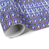 Papier Cadeau 173e timbre des anciens combattants de la guerre d (Coin rond)