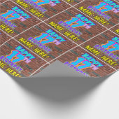 Papier Cadeau 17e anniversaire : Amusant, Graffiti urbain inspir (Coin)