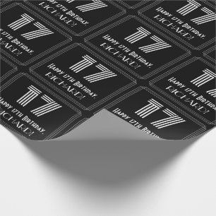 Papier Cadeau 17e anniversaire : Art Déco Inspiré Look "17" avec