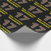 Papier Cadeau 17e anniversaire : Nom et Faux Motif de grains de (Coin)