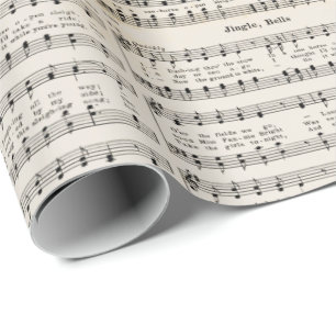 Papier Cadeau 1850 Jingle, cloches ! Découpage de l'enlèvement d