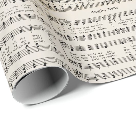 Papier Cadeau 1850 Jingle, cloches ! Découpage de l'enlèvement d (Coin rond)