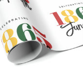 Papier Cadeau 1865 Liberté Célébration de l'histoire noire (Coin rond)