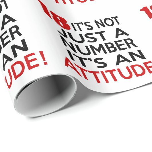 Papier Cadeau 18 ce n'est pas simplement un nombre que c'est une (Coin rond)