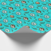 Papier Cadeau 18 Peacock Feather Fully Editable Custom Photo (Coin)