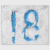 Papier Cadeau 18 texte sur mur (Plat)