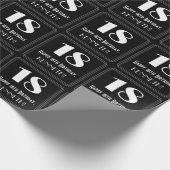 Papier Cadeau 18e anniversaire - Art Déco Inspiré Look "18", Nom (Coin)