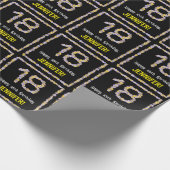 Papier Cadeau 18e anniversaire : Floral Flowers Numéro, Nom pers (Coin)