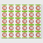 Papier Cadeau 18e anniversaire Jeu d'ordinateur (Plat)